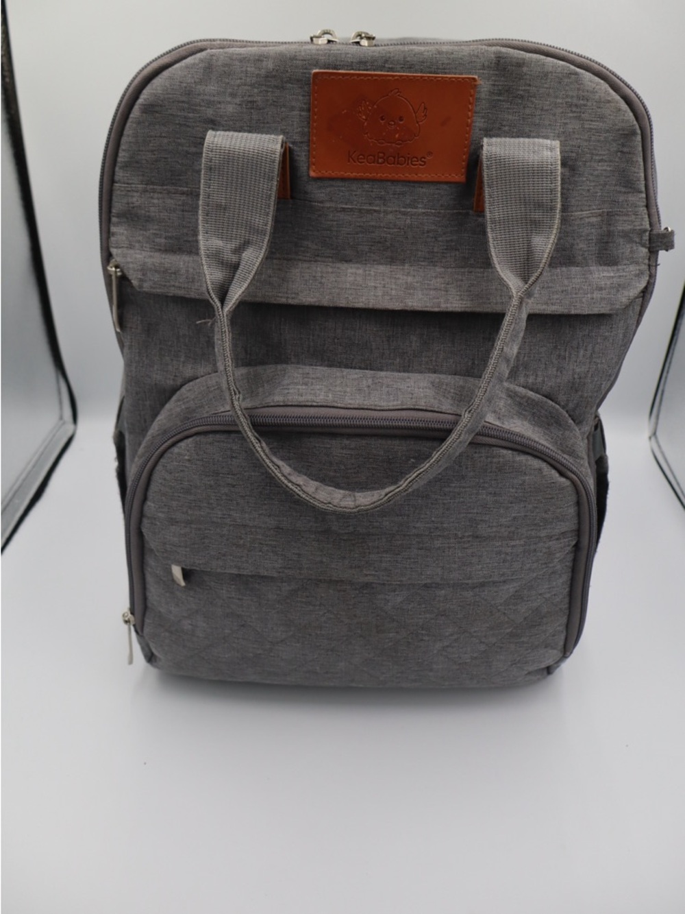 KeaBabies Gray Baby Diaper Backpack - Spacious & Organized